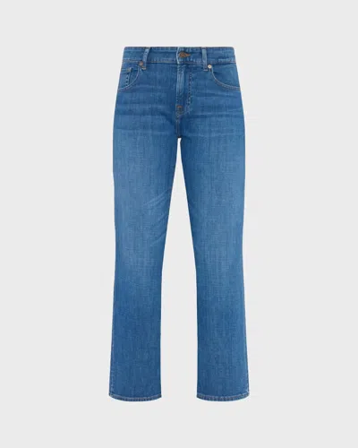 7 For All Mankind Jeans Calie Straight Ankle Nevada Dark Blue Denim