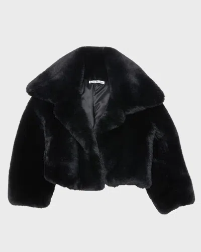 Acne Studios Jacka Faux Fur Collar Svart