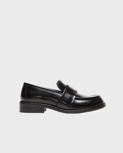Acne Studios Loafers Logo Leather Svart