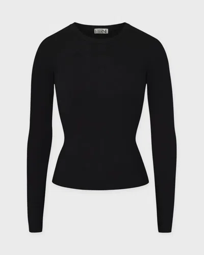 Éterne Long Sleeve Fitted Top Svart