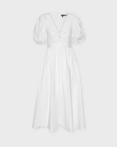 Rotate Birger Christensen Rotate Klänning Puff Sleeve Midi Vit