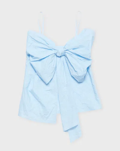 Acne Studios Blue Bow Strap Top In Blue