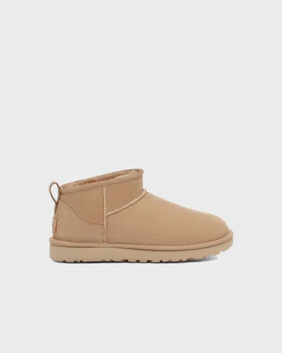 Ugg Classic Ultra Mini Suede Boots For Woman In Neutral