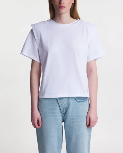 Isabel Marant Layered-detail Cotton T-shirt In White