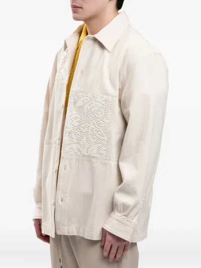 Drôle De Monsieur Patchwork Shirt In Neutral