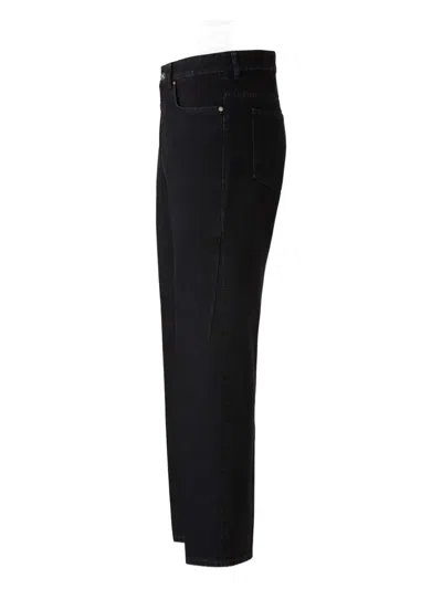 Givenchy Straight-leg Cotton Blend Trousers With Subtle Branding In Blue