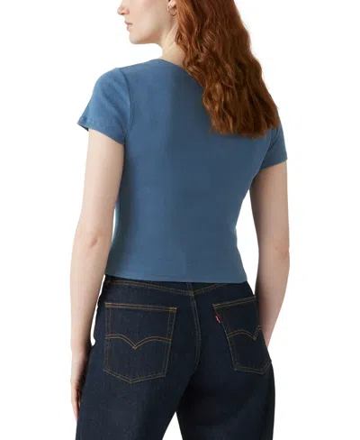 Levi's Essential Square Neck Tee In Blue