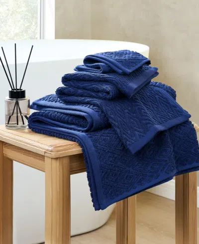 John Robshaw Maze Solid Texture Cotton Hand Towel, 30" X 20"