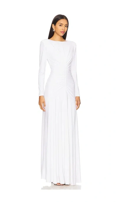 Et Ochs Thea Ruched A-line Jersey Gown