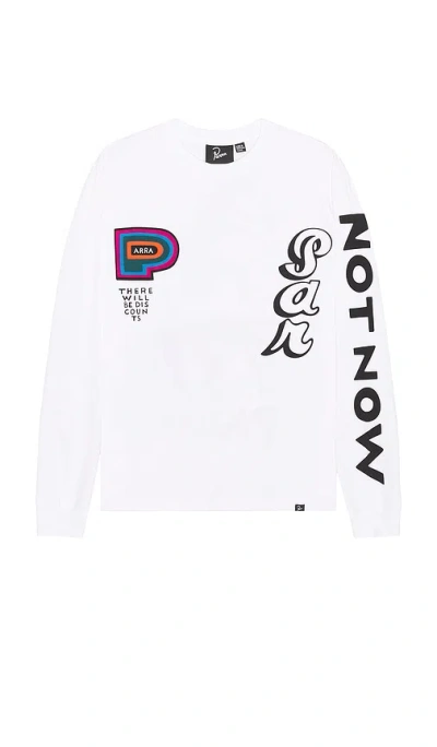 By Parra There Will Not Be Long-sleeve Graphic-print Hoodie In White