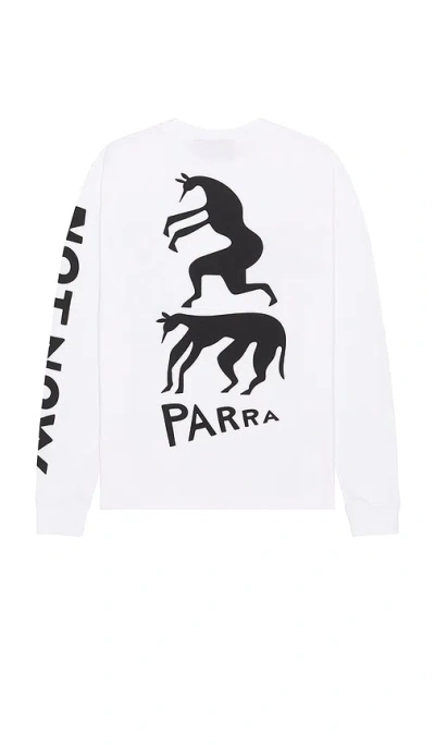 By Parra There Will Not Be Long-sleeve Graphic-print Hoodie In White