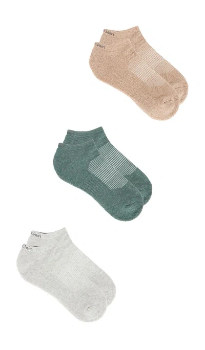 Calvin Klein 3 Pack Cushion Recycled No Show Socks