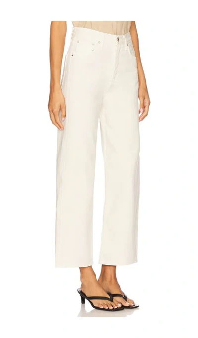 Agolde Ren High Rise Wide Leg Ankle Jeans In Brown Rice