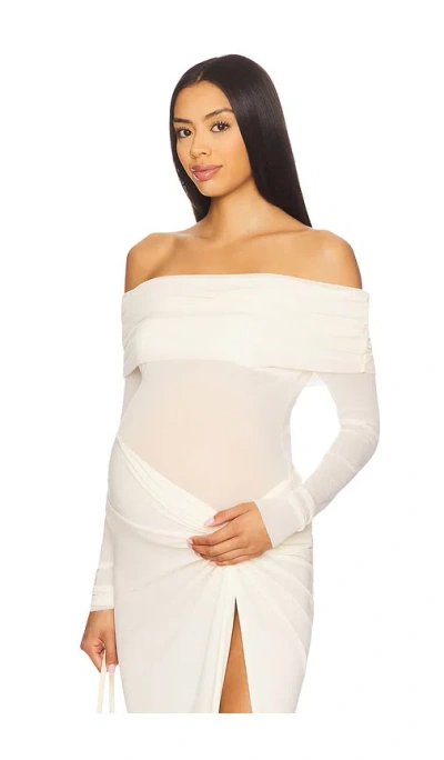 Bumpsuit Off The Shoulder Mesh Top