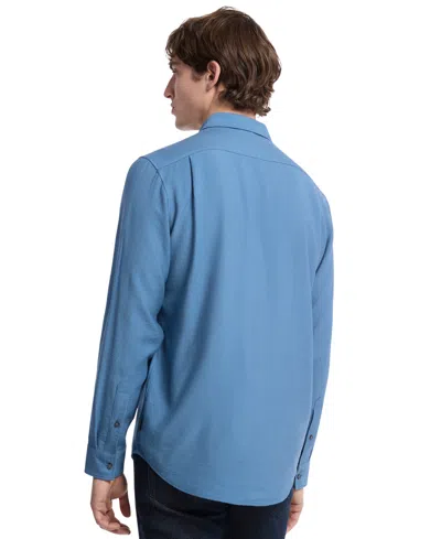Michael Kors Men's Crepe Long Sleeve Two-pocket Button-front Shirt