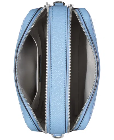 Michael Kors Michael  Bryant Medium Double Zip Chain Camera Crossbody In Blue