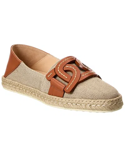 Tod's Logo Leather Loafer In Multi