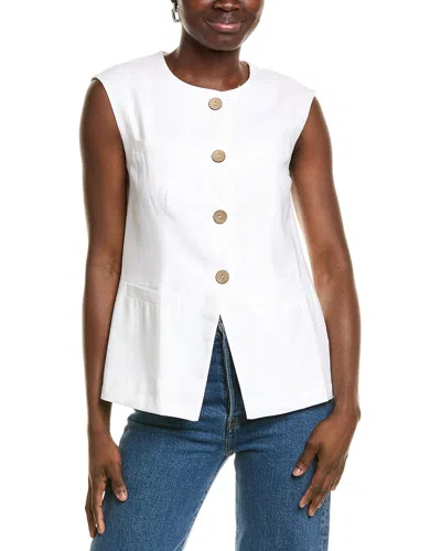 Ellen Tracy Linen-blend Vest