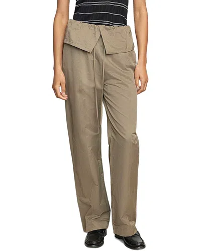 Modern Citizen Arden Drawstring Foldover Pant In Brown