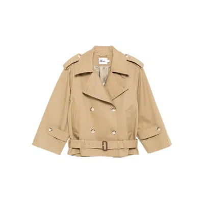 Self-portrait Women Beige Trench Coat In Neutral