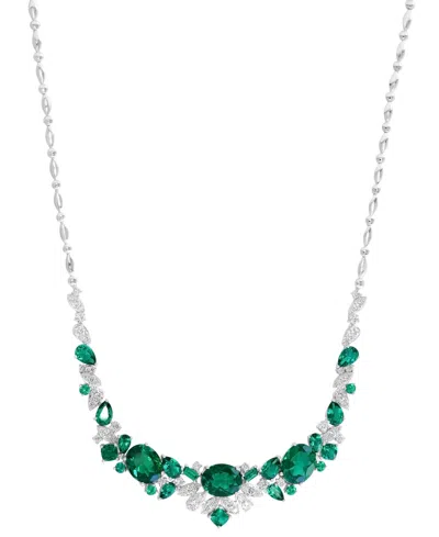 Effy Collection Effy Lab Grown Emerald (13-5/8 Ct. T.w.) & Lab Grown Diamond (1-5/8 Ct. T.w.) Mixed-cut 18" Statemen