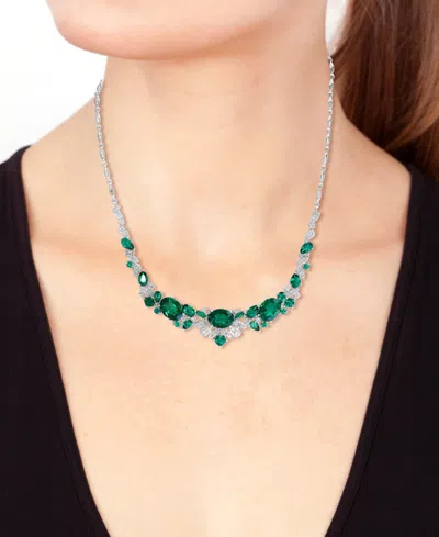 Effy Collection Effy Lab Grown Emerald (13-5/8 Ct. T.w.) & Lab Grown Diamond (1-5/8 Ct. T.w.) Mixed-cut 18" Statemen