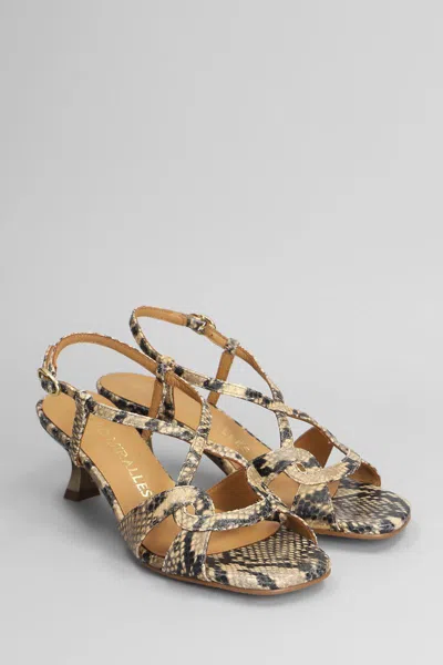 Pedro Miralles 60mm Snakeskin-effect Crisscross Sandals In Neutral