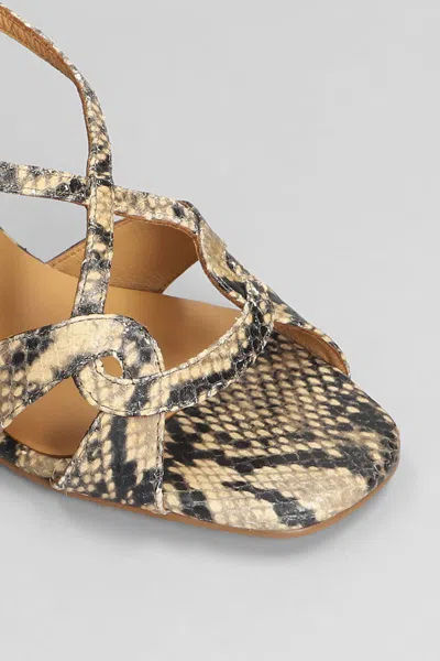 Pedro Miralles 60mm Snakeskin-effect Crisscross Sandals In Neutral