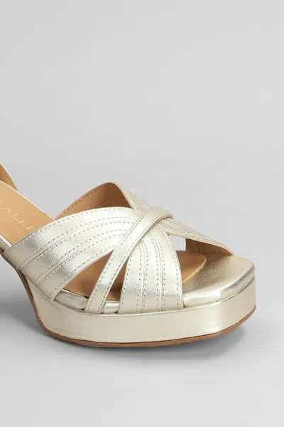 Pedro Miralles 80mm Crossover Platform Sandals In Gold