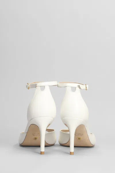 Stuart Weitzman Nudistia Sandals With Square Head And High Heels In Neutral