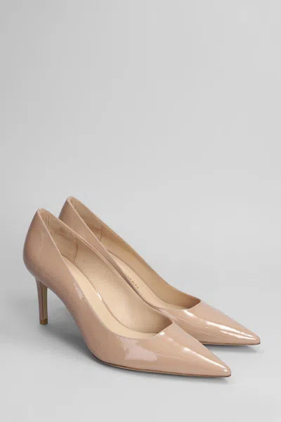 Stuart Weitzman Stuart 75 Womens Patent Pointed Toe Pumps In Neutral