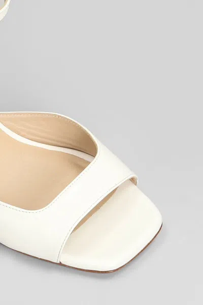 Stuart Weitzman Nudistia Sandals With Square Head And High Heels In Neutral