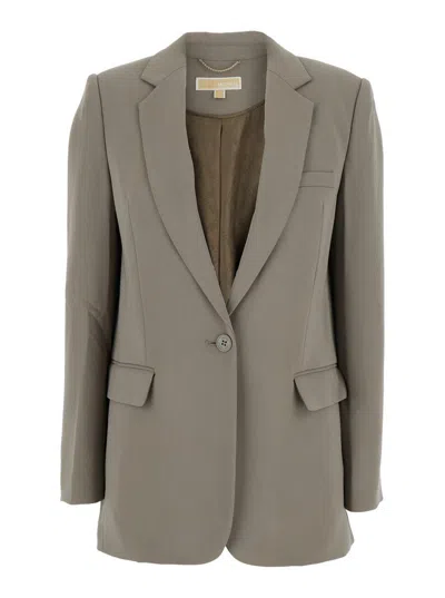 Michael Kors 1 Bttn Mensy Blazer In Gray