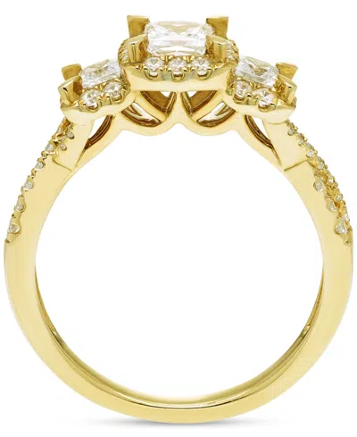 Macy's Diamond Three Stone Ring (1 Ct. T.w.) In 14k Yellow Gold