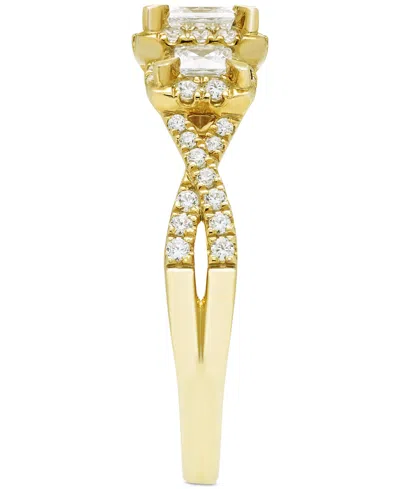 Macy's Diamond Three Stone Ring (1 Ct. T.w.) In 14k Yellow Gold