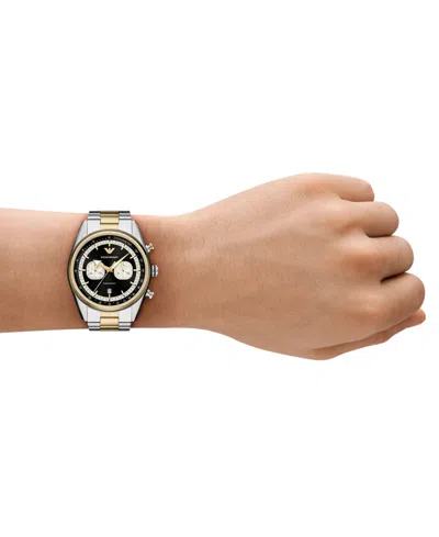 Emporio Armani Men's Chronograph Two-tone Stainless Steel Bracelet Watch 42mm