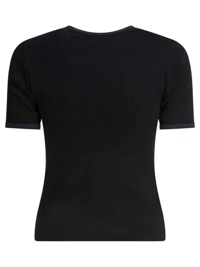 Courrèges "heritage Contrast" T-shirt In Black