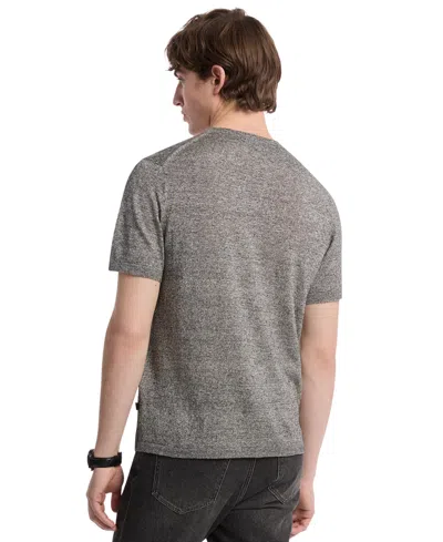 Michael Kors Mouline Short Sleeved Linen Blend Crewneck Tee