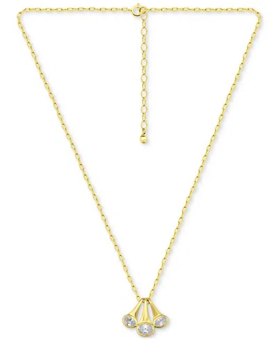 Giani Bernini Cubic Zirconia Triple Horn Pendant Necklace In 18k Gold-plated Sterling Silver (also In Sterling Sil