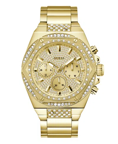 Guess Men's Multifunction Gold Tone Stainless Steel Watch, 47mm