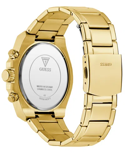 Guess Men's Multifunction Gold Tone Stainless Steel Watch, 47mm