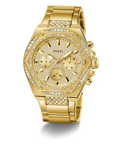 Guess Men's Multifunction Gold Tone Stainless Steel Watch, 47mm