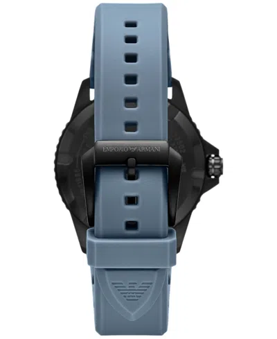 Emporio Armani Men's Blue Silicone Strap Watch 42mm