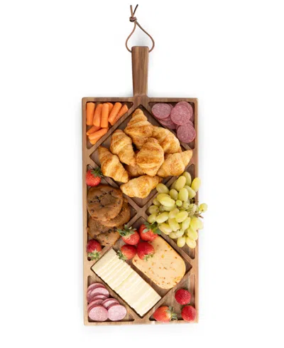 Toscana Acacia Grazing Charcuterie Sectioned Paddle Serving Board