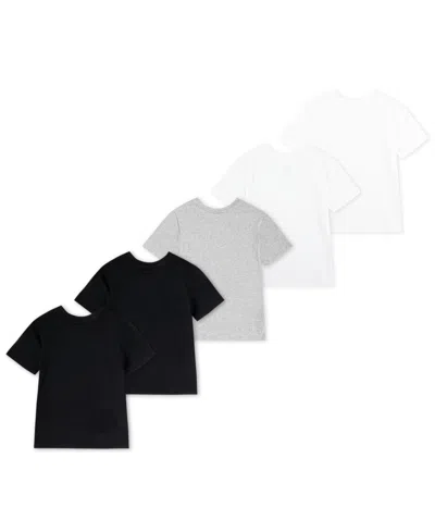 Polo Ralph Lauren Big Boys Crewneck Undershirts, 5 Pack In Black