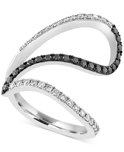 Effy Collection Effy Black And White Diamond Ring (5/8 Ct. T.w.) In 14k White Gold