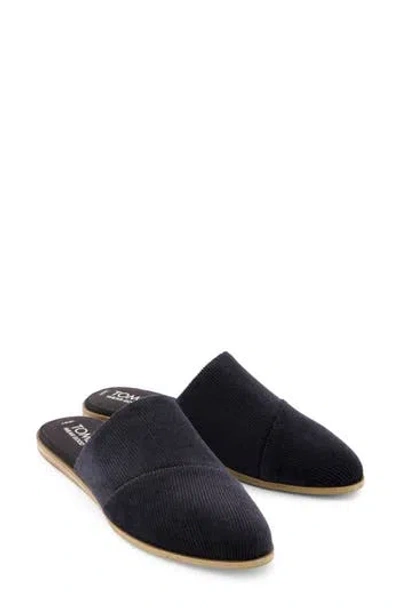 Toms Jade Leather Flat In Blue