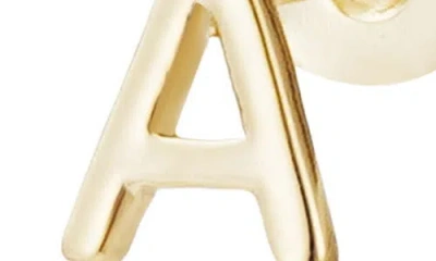 Adornia Fine 14k Gold Vermeil .925 Sterling Silver Single Initial Stud Earring