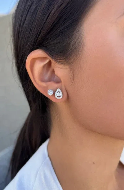 Adornia Set Of 2 Assorted Cubic Zirconia Stud Earrings In Metallic