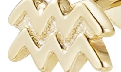 Adornia Fine 14k Gold Vermeil .925 Sterling Silver Single Zodiac Sign Stud Earring